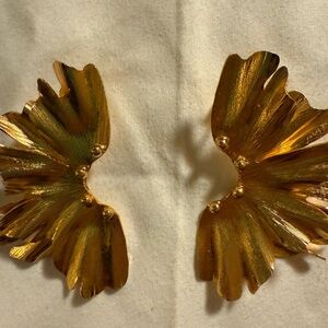 Plated large earrings